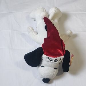 Festive White and Red Plush‎ Dog Toy